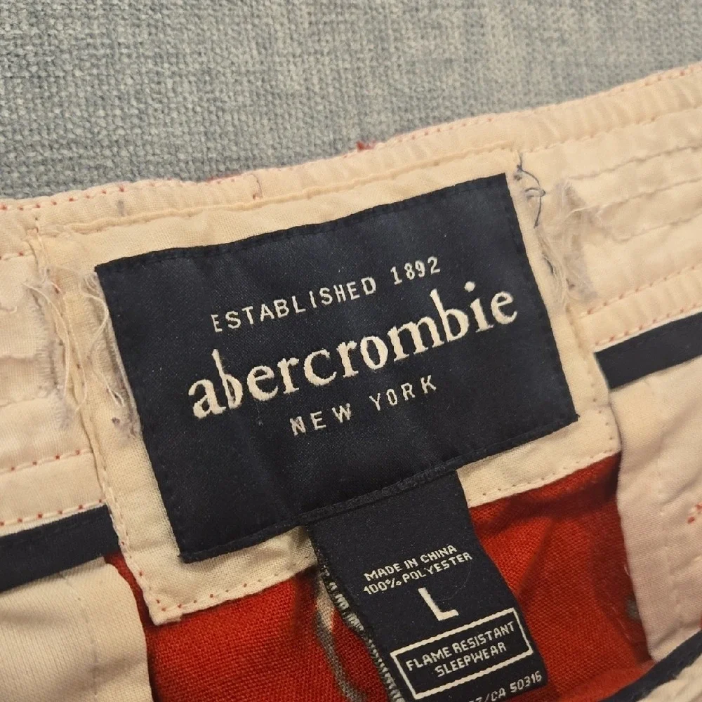 Abercrombie Kids Boy's Large‎ Pajama Pants Bottoms Red Moose Print Flannel